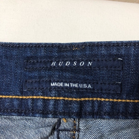 Hudson Made Usa Style W170DSX Mid Rise 2 Button Zipper Bootcut Dark Wash Jean 28 - Picture 9 of 16